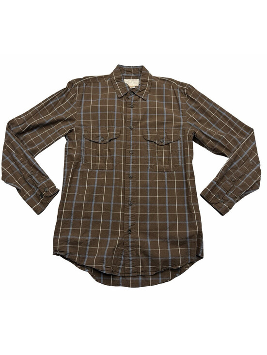 Filson Other - Filson Washed Feather Cloth Button-Up Shirt Brown Blue Check Size XS